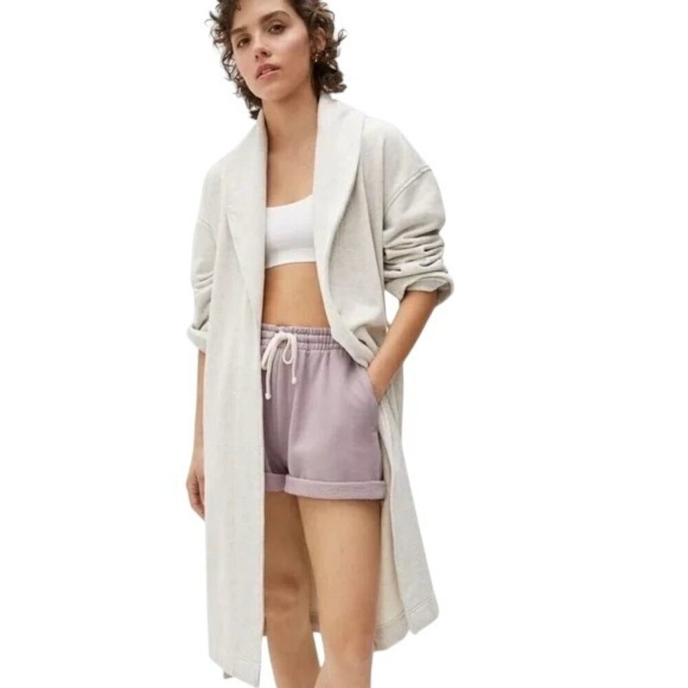 Everlane French Terry Robe Womens Size M/L Organic Cotton Classic Cozy Cabin